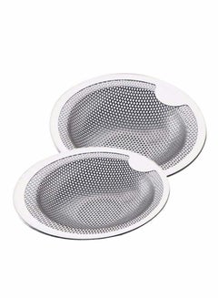 اشتري 2 Pcs Kitchen Sink Strainers, Stainless Steel Anti-Clogging Mesh Sink Drainer Kithen Sink Drain Filter Basket-Silver في الامارات