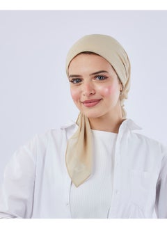 Buy Square plain Crepe Chiffon Tan Beige For Women in Egypt