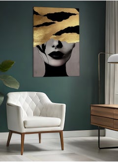 Buy Canvas Wall Art Stretched Over Wooden Frame with Mystry Woman Painting in Saudi Arabia