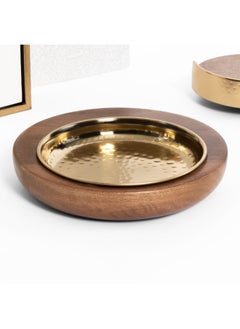 اشتري Mado Candle Holder, Brown & Gold - 20.4Cm في الامارات