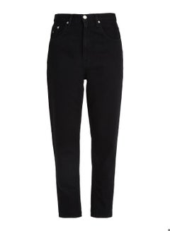 Buy Women's Mom Ultra High Rise Tapered Jeans, Black in UAE
