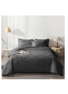 Buy Duvet set Bedding Cover, Set Of 6pcs Bedding Set Luxury King Size High Quality Duvet Cover Sets with Pillowcase DARK GREY in UAE