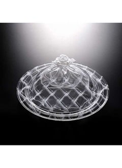 Buy Acrylic Round Serving Set 37.5 cm White Design in UAE