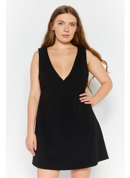 Buy Women Solid Mini Dress, Black in UAE