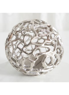 Buy Wicker Aluminium Cutwork Decorative Orb 11 x 11 x 11 cm in UAE