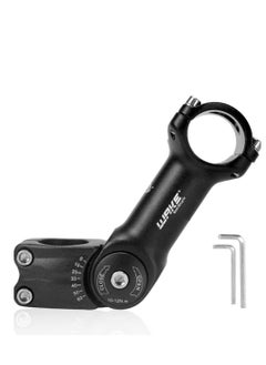 اشتري Adjustable Bike Stem, 0-60 Degree Adjustable MTB Stem, 31.8 130mm Bike Handlebar Stem Riser, with 2 Hexagonal wrench, for Mountain Bike, Road Bicycle, MTB, BMX, Cycling في الامارات