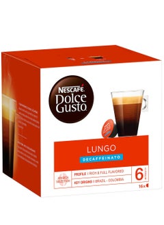 Buy Lungo Decaffeinato 16 Coffee Capsules 112g in UAE