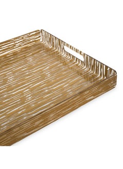 Buy Vague Tray Bark Golden/56X40Cm in UAE