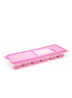 Buy Ice Mold With Plastic Lid And Silicone Bottom For Easy Use 1 Piece Random Color in Egypt