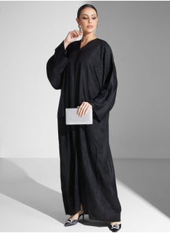 Buy Embellished Flared Sleeve Abaya in Saudi Arabia