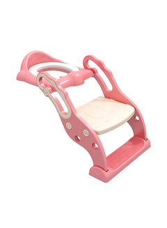 Buy Baby Foldable Potty Trainer Step Stool And Seat - Pink in UAE