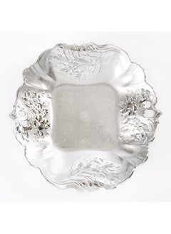 Buy Dominique Decorative Bowl, Silver - 28 cm in UAE