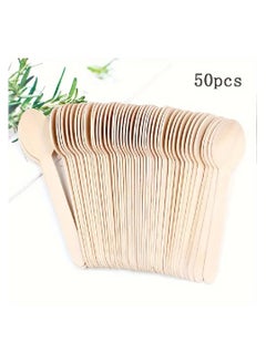 Buy 50-Pieces Disposable Wooden Spoon in Saudi Arabia