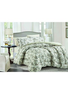 Buy Best Quality 6 Piece King Size Comforter Set Microfiber Beige in UAE