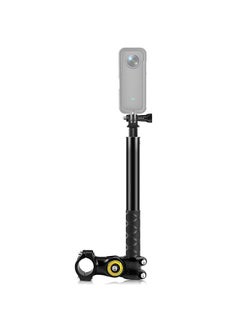 اشتري PULUZ PU817 Motorcycle Bike Selfie Stick Handlebar Mount Camera Bracket 27.9cm-113.5cm Adjustable Length with 1/4 Inch Screw & Sports Camera Mount Adapter Replacement في الامارات