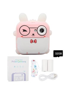 Buy Digital Camera For Kids 8MP Kids Camera With 32GB SD Card Full HD 1080P Cameras Mini Kids Camera With Instant Print Thermal Printer With 2 Thermal Rolls 2.4Inch Eye Protect Screen Selfie Camera in UAE