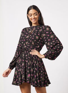 Buy Floral Print Mini Dress in UAE