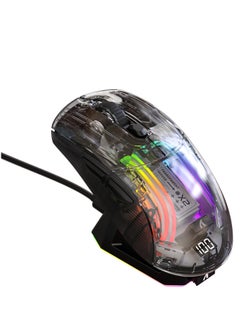 Buy X2PRO Wireless  Transparent RGB Mechanical Dual Mode Gaming Mouse - Black in UAE