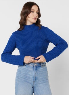 Buy High Neck Crop Sweater in UAE