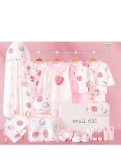 اشتري 23 Pieces Baby Gift Box Set, Newborn Pink Clothing And Supplies, Complete Set Of Newborn Clothing في الامارات