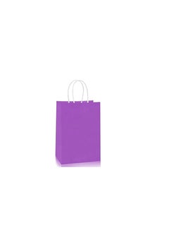 Buy [Pack of 24] Kraft Paper Bag (Purple, 22 x 16 x 8 cm) in UAE