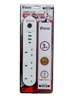 Buy Power Socket 2 USB + 1PD 3m in Saudi Arabia