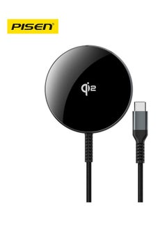 Buy Pisen 15W Qi2 Magnetic Desktop Charging Base Comes with Type C Braided Cable in UAE