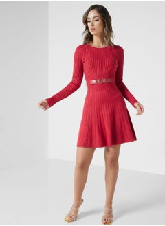 اشتري Ribbed Pleated Dress في الامارات