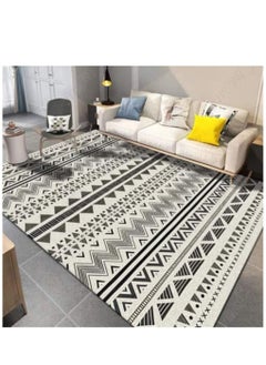 Buy Rectangular Soft Touch Carpet Black/Beige 200x300 cm in Saudi Arabia