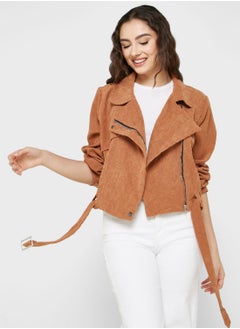 Buy Classic Suede Look Jacket in UAE