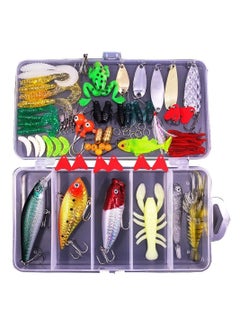 Buy 77Pcs Fishing Lures Kit - Bait Tackle Kit for Freshwater, Fishing Accessories Tackle Box Including Spoon Lures, Crank bait, Soft Plastic Worms, Jigs, Topwater lures for Bass, Trout, Salmon in UAE