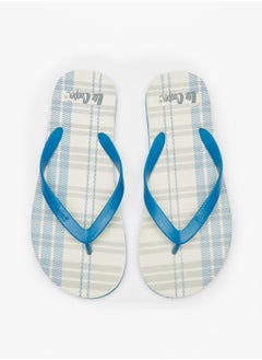 اشتري Men's Checked Slip-On Thong Slippers في الامارات