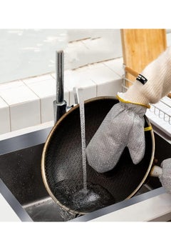 Buy Kitchen Cleaning Wire-Enhanced Dishwashing Gloves for Kitchen Use, Reusable and Waterproof Household Gloves for Laundry and Gardening, Durable Washing Gloves for Dishes. in Egypt