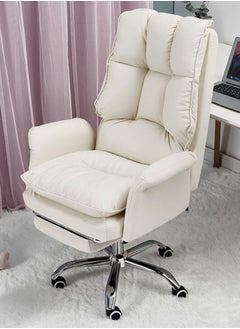 Buy Office Chair Employee Chair Leisure Chair Lift Swivel Chair White in UAE