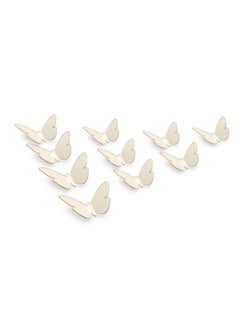 اشتري Butterfly 10 Pc set 3D Mirror Wall Sticker 10x6cm, 11.5x7.5cm-Gold في الامارات