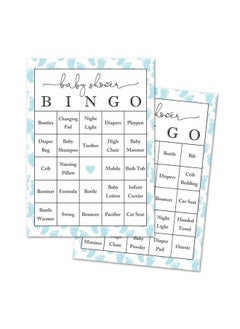 Buy Blue Baby Feet Baby Shower Bingo Cards Prefilled Set Of 24… in Saudi Arabia