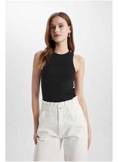 Buy Woman Slim Fit Halter Collar Knitted Top in Egypt