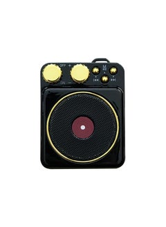 Buy New T10 European-style record player Bluetooth speaker creative mini radio gift stereo logo Black in UAE