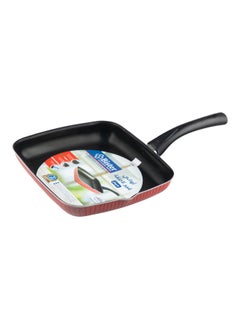 Buy Bister Classy Grill Pan Aluminium Layered With Tefloan Coating 26Cm Dark Red in Saudi Arabia