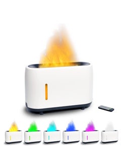 اشتري Flame Diffuser Humidifier 7 Flame Colors,Essential Oil Aroma Therapy Diffuser with Waterless Auto-Off Protection,Fire Air Diffuser for Home,Office,Bedroom في الامارات