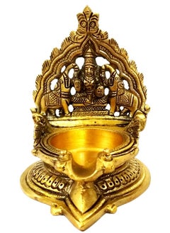 Buy Brass Kamatchi Vilakku: Ashta-Lakshmi Oil Lamp Diya For Wealth And Prosperity (11752) in UAE