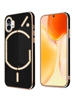Buy Mobile Phone Case for Nothing Phone 2 5G Black, Luxury Plating Soft Back Cover, Raised Full Camera Protection in Saudi Arabia