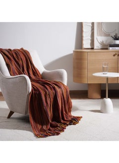 اشتري Alarik Knitted Blanket 130X170cm - Orange في الامارات