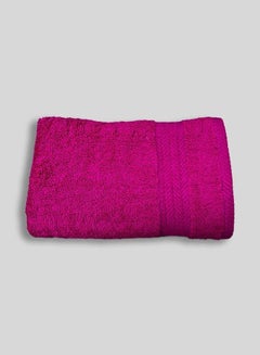 Buy Hand towel size 50×100 cotton weight 250 grams fuchsia color in Saudi Arabia