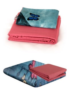 Buy Flat Bed Sheet Set 6 Pcs Mint Butterfly Design in Egypt