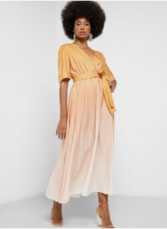 Buy Ombre Pleated Dress in Saudi Arabia