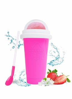 اشتري Double Layer Smoothie Maker Cup for Homemade Milkshakes and Ice Cream - Perfect for Family Fun and Kids (Pink) في الامارات