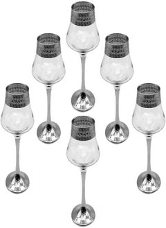 اشتري Segaey Carmen 525 Turkish Glass Platinum 143415/Elegant design, Trusted Brand, attractive shape of smoothies, Juices, Cocktails/High Quality Materials في مصر