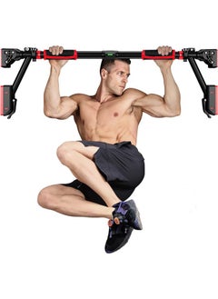 Buy Pull Up Bar for Doorway, Chin Up Bar Door Frame No Screw Upper Body Workout Bar with Locking Portable Adjustable Width Gym System Trainer Wall Mounted Door Exercise Equipment(121-133CM) in Saudi Arabia