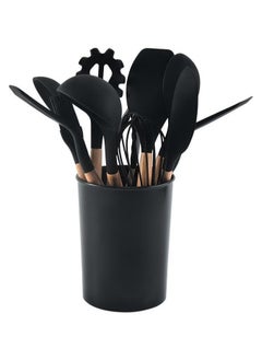 Buy 12-Piece Non-Stick Silicone Cooking Utensils Set Multicolour 12.5x12.5x33cm in Saudi Arabia